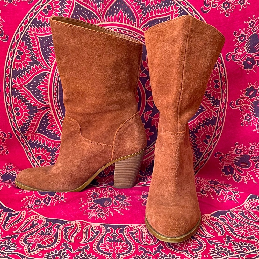 Lucky Brand Emberleigh Suede Slouch Mid-Shaft Boot